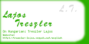 lajos treszler business card